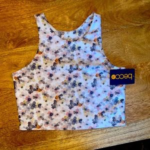 Floral polyester crop top